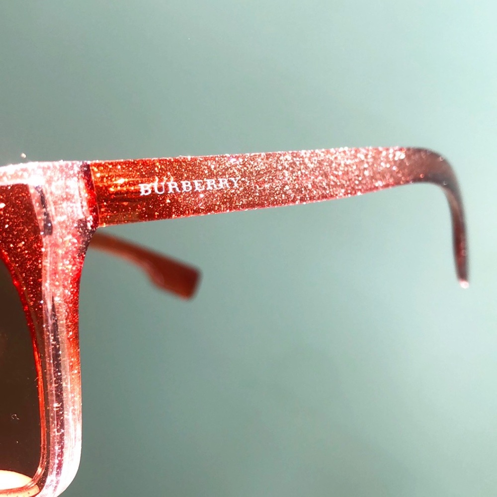 Burberry Orange and Silver Glitter Sunglasses - Picture 7 of 9